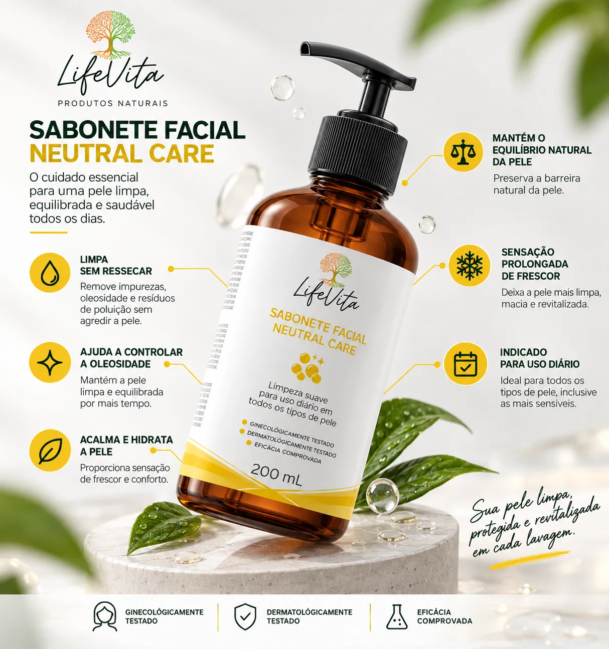Sabonete Facial Neutral Care - LifeVita