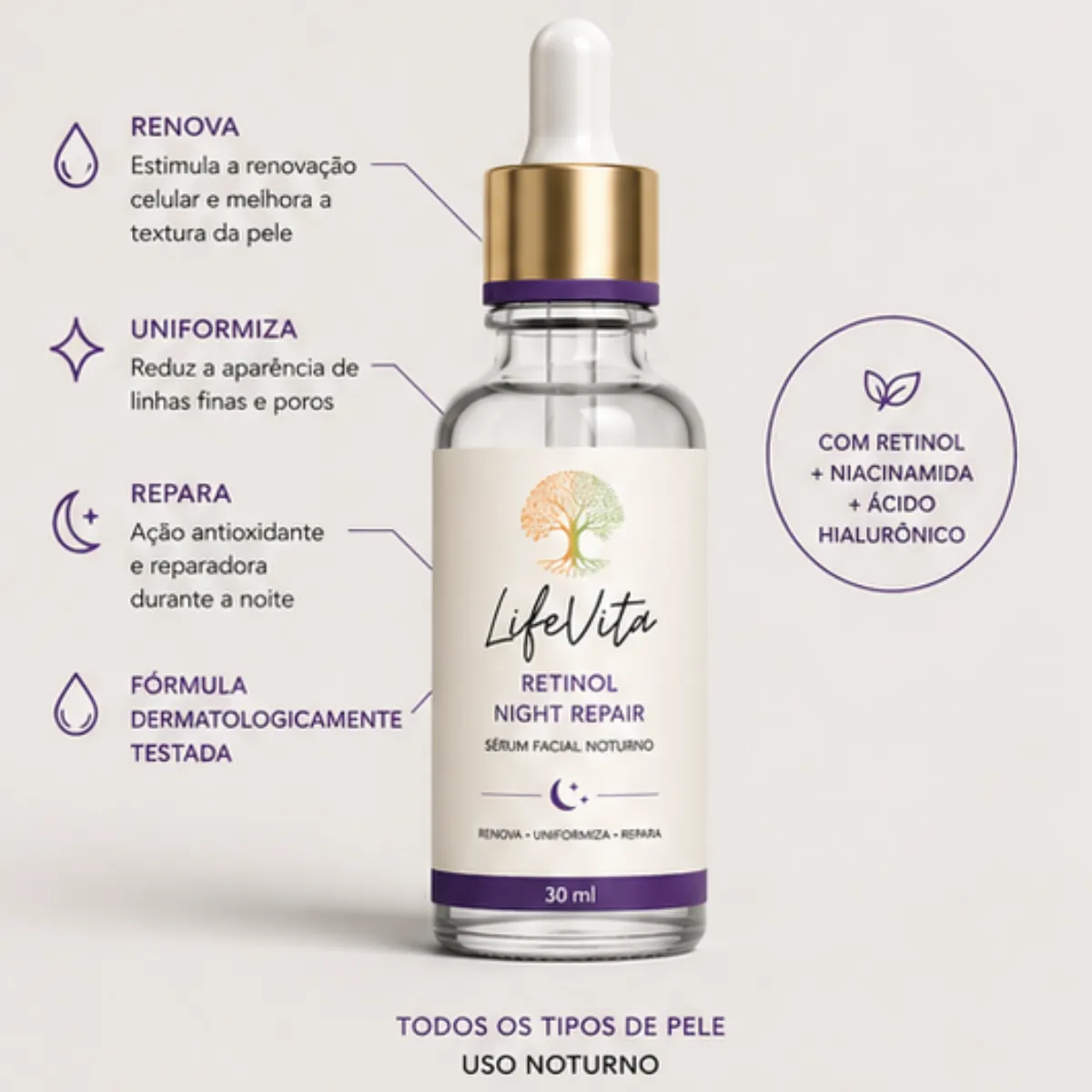 Sérum Facial Night Repair - LifeVita